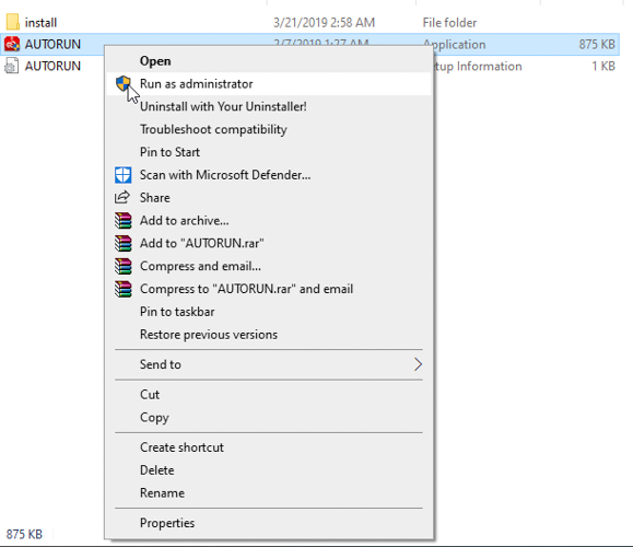 Chạy file AUTORUN Adobe InCopy CC 2019