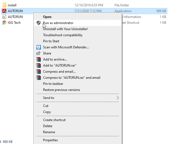 Chạy file AUTORUN Adobe InCopy CC 2020
