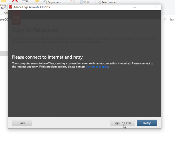 Chọn sign in Later