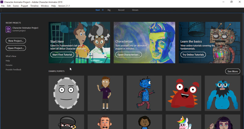 Cài đặt thành công Adobe Character Animator CC 2019