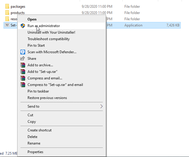 Chạy file sep-up Adobe Dimension CC 2020