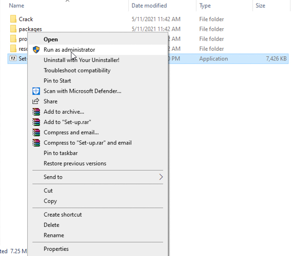 Chạy file sep-up Adobe Dimension CC 2021