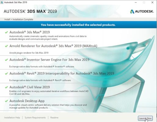 cài đặt phần mềm AutoDesk 3Ds Max 2019