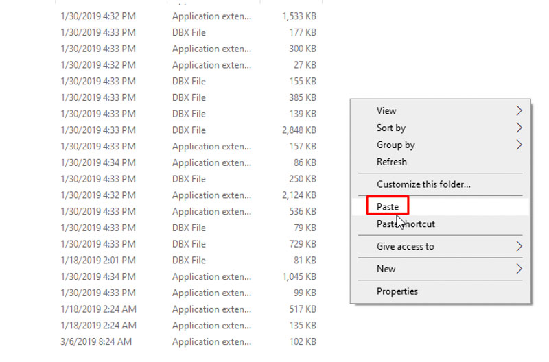 Paste vào thư mực cài đặt