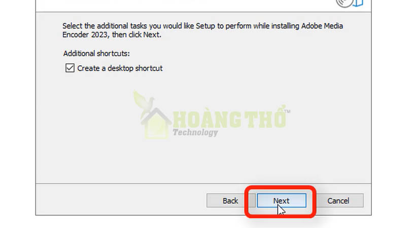 Chọn Next để tiếp tục cài đặt Đợi cài đặt Encoder 2023