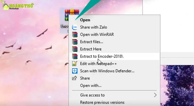 Giải nén phần mềm Encoder 2018.