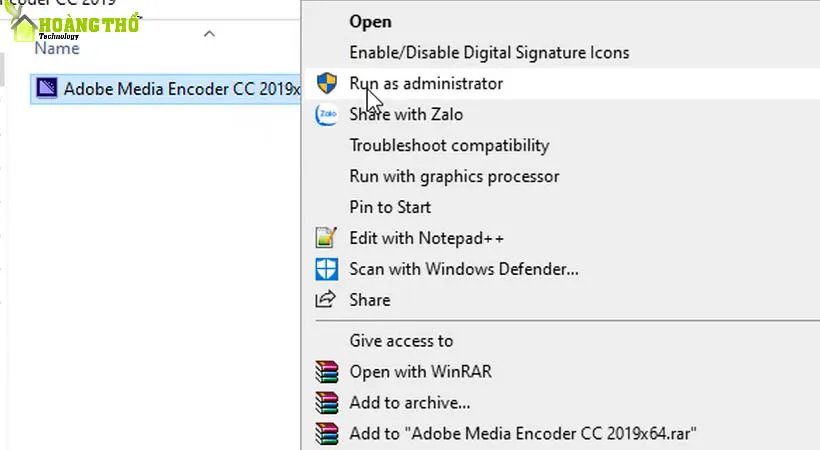 Khởi chạy file Setup vừa mới tải encoder 2018.
