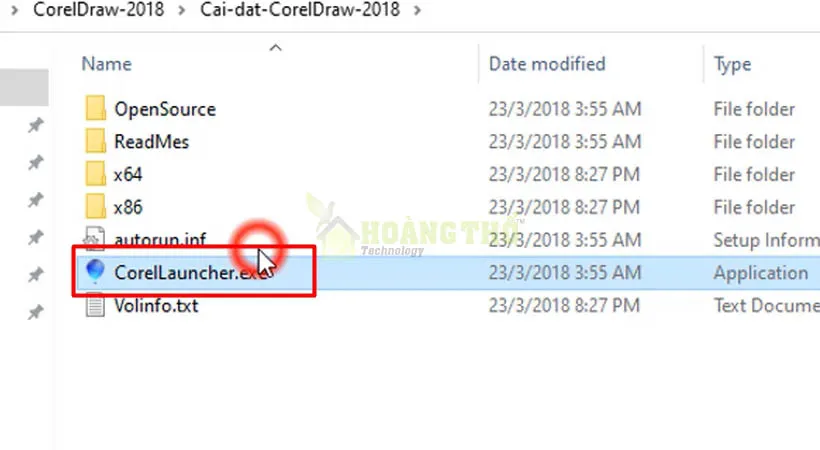 Chạy file cài đặt phần mềm