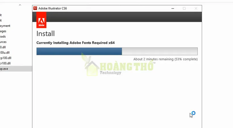 Đợi phần mềm được cài đặt