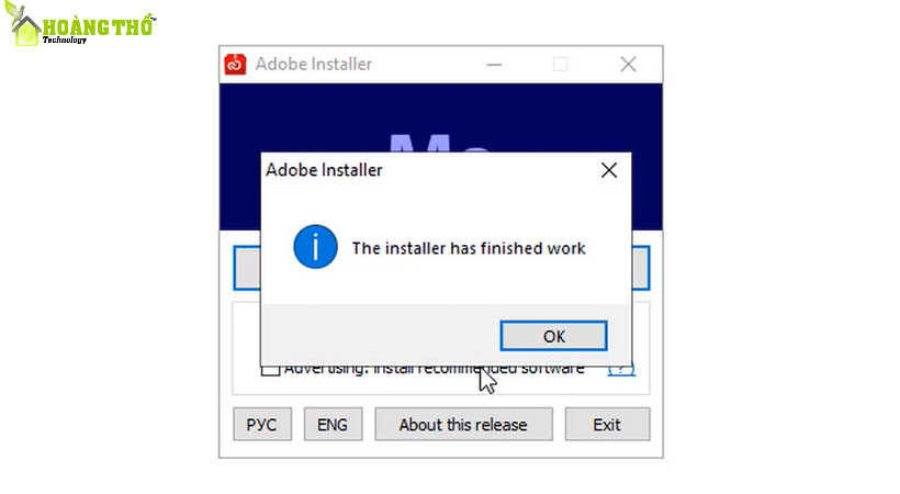 Nhấn Ok để hoàn tất cài đặt sau khi tải Encoder 2021