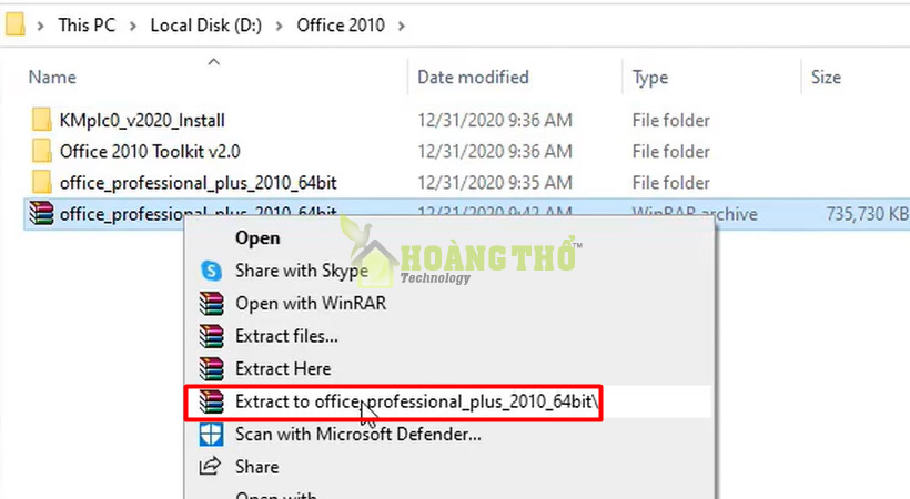 Tải Office 2010